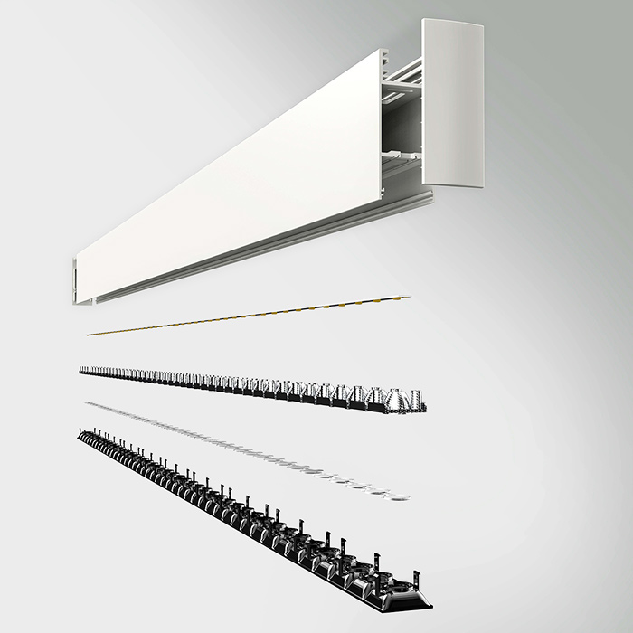 AntiGlare Led Linear Light Fixture Linear Pendant Lighting Inlity
